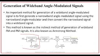 Generation of Wideband FM | Armstrong method | Indirect Method | Block Diagram | Representation
