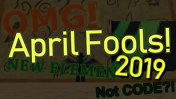 [OMG!!] NEW ELEMENT APRIL FOOLS PRANK! - Elemental Battlegrounds - Roblox 🤔