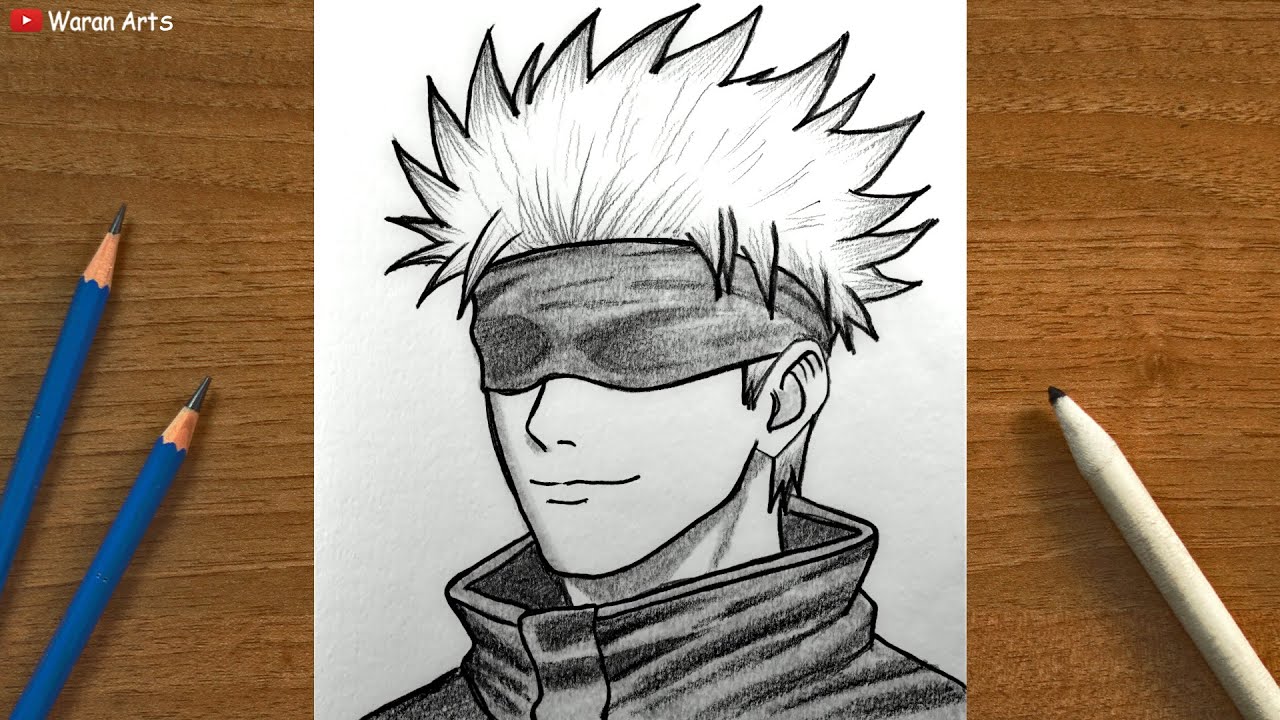 How to Draw Gojo Satoru Step by Step | Easy Anime Drawing Tutorial ...
