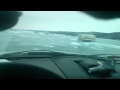 Driving a truck on frozen lake( really bad recording)