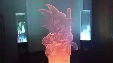 LAMPARA GOKU DRAGON BALL LED 3D COLORES GEARBEST