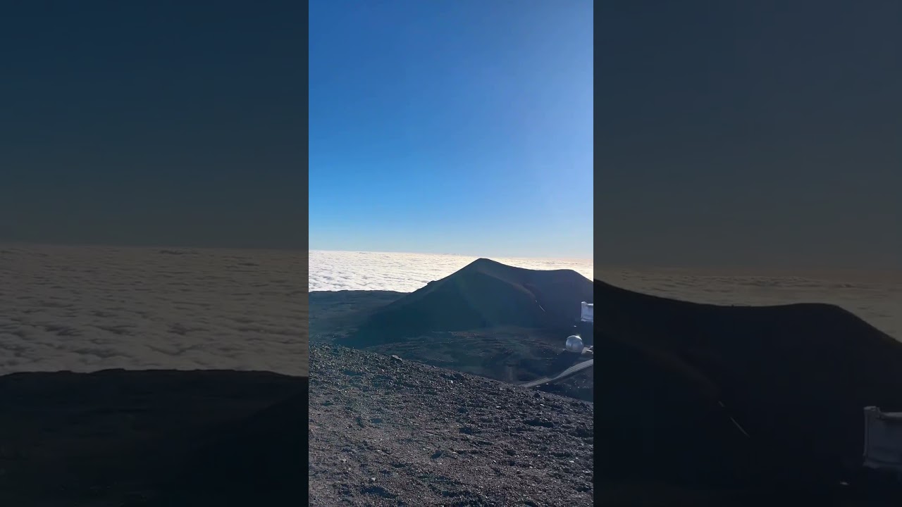 The view from the summit of Mauna Kea in Hawai’i, at 13,796 feet above sea level