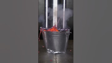 The hydraulic press finally meets a bucket full of glowing lava… and the result is insane 😳🔥