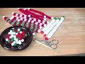 【アフガン編み】クリスマスオーナメントミニチュアマフラー
