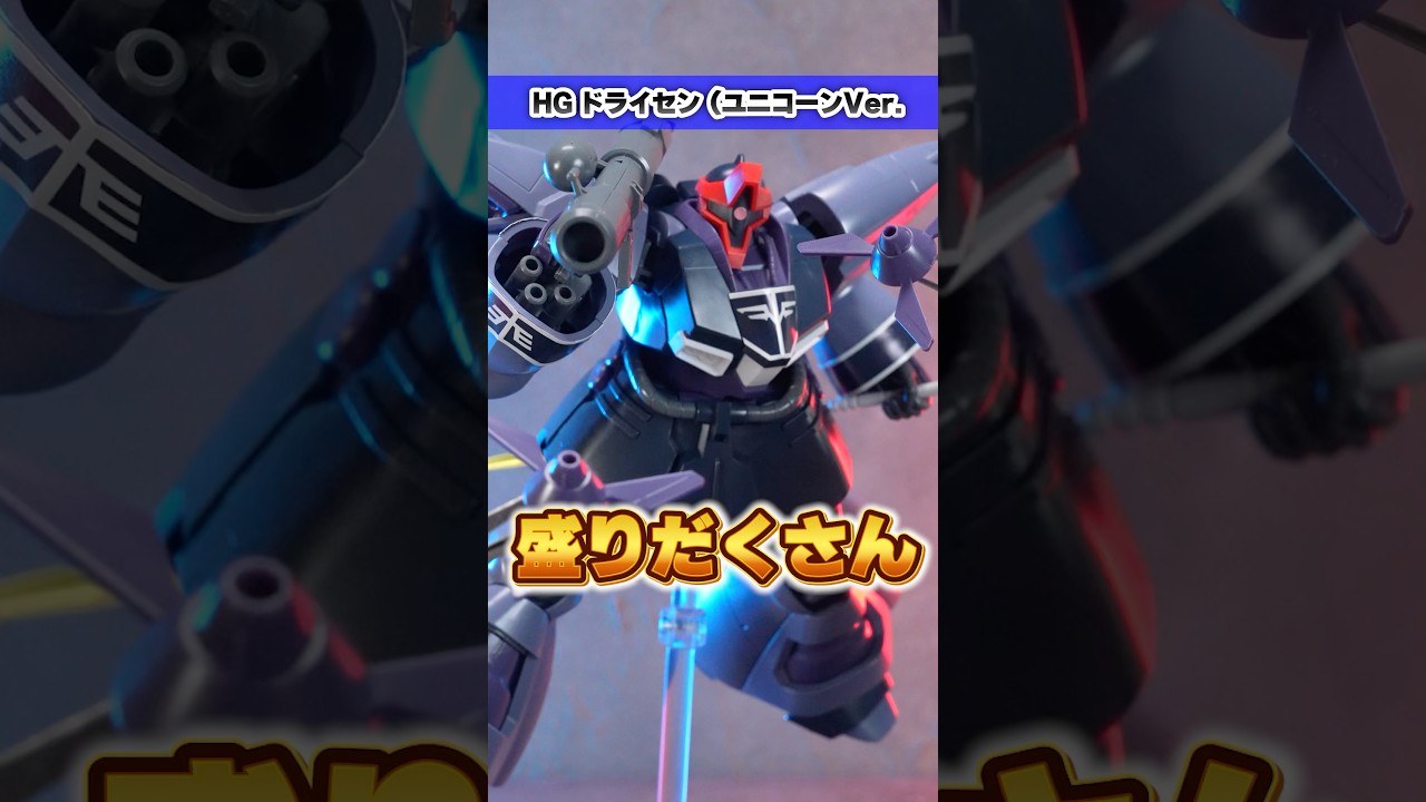 全身に武装が盛りだくさん！【HG ドライセン（ユニコーンVer.）】ドム