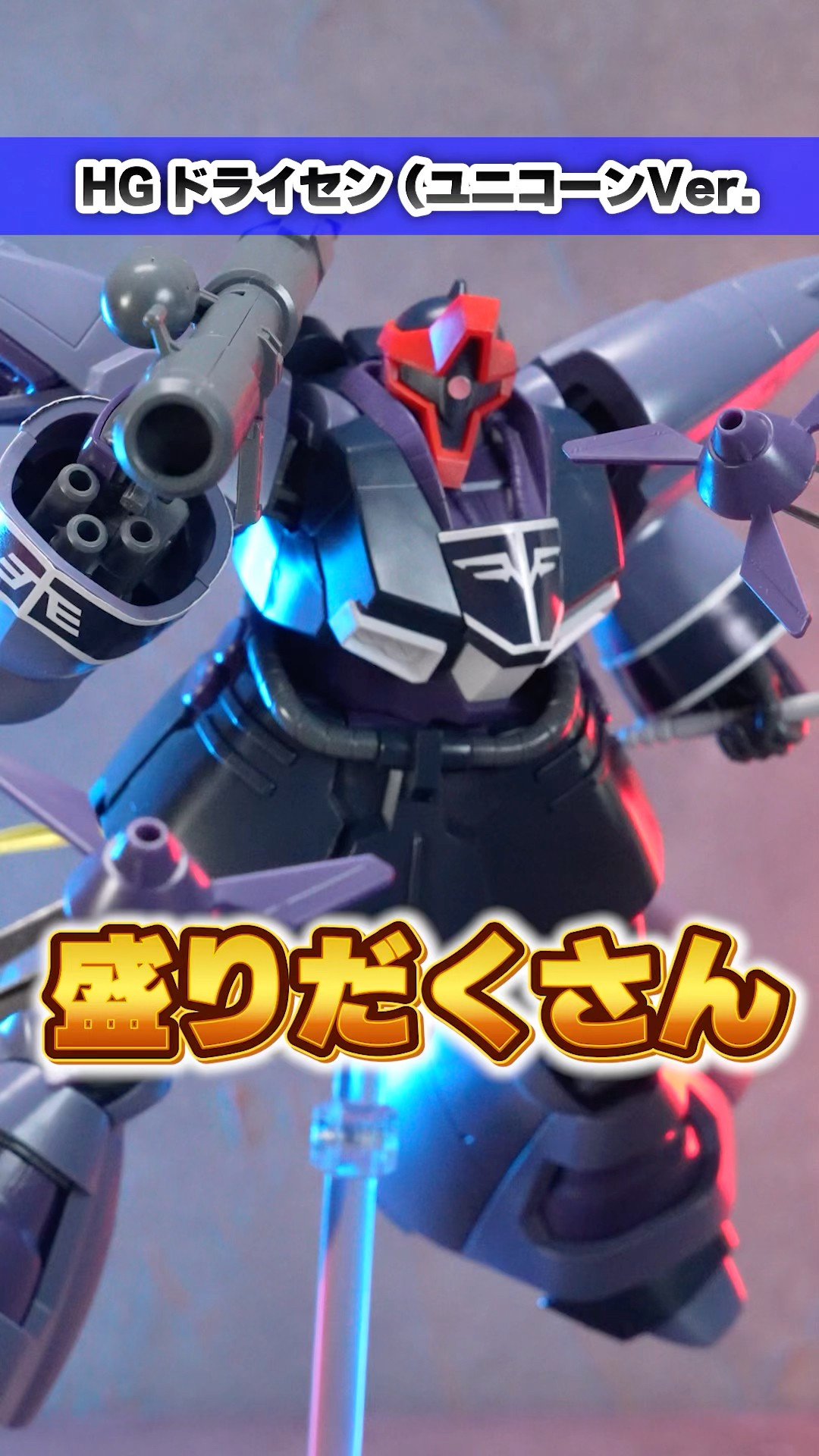 全身に武装が盛りだくさん！【HG ドライセン（ユニコーンVer.）】ドム