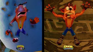 All DEATH ANIMATION Original VS N.Sane Trilogy (CRASH BANDICOOT 2)