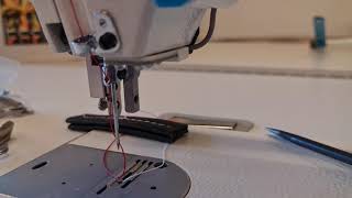 Changing the foot on an industrial walking foot sewing machine