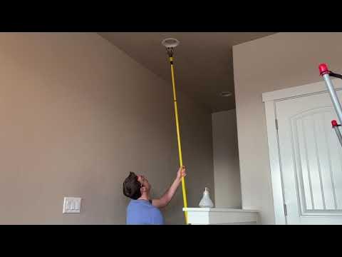 Change Light Bulbs In Tall Ceiling Areas How To Use A Bulb Pole Extension You