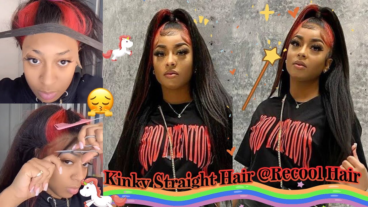 Red Trendy Skunk Stripes Hair! 💖💖