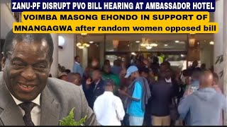 Chaos🤯as Zanu-PF youths disrupt PVO Bill hearing  kuGweru vachiimba songs emusangano in Support ED😥💔