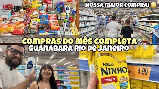 COMPRAS DO MÊS COMPLETA NO GUANABARA RIO DE JANEIRO | MAIOR COMPRA GASTAMOS MUITO |Caiçara e Carioca