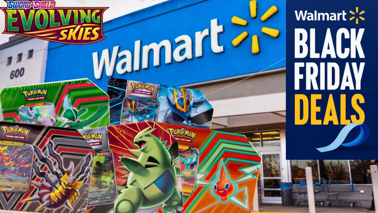 EVOLVING SKIES?! Checking ALL 5 Walmart BLACK FRIDAY $15 Pokmon Tins! EVOLVING SKIES?! Checking ALL 5 Walmart BLACK FRIDAY $15 Pokmon Tins!