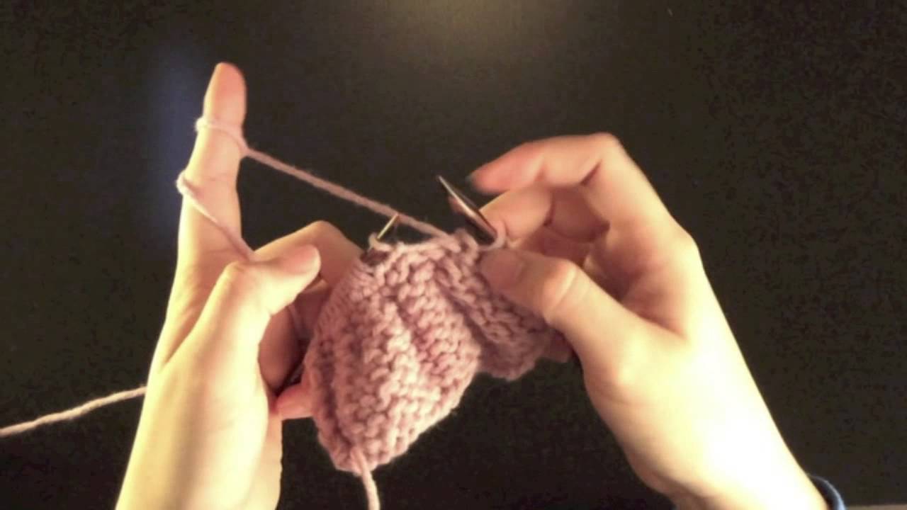 p2tog (continental knitting) - YouTube