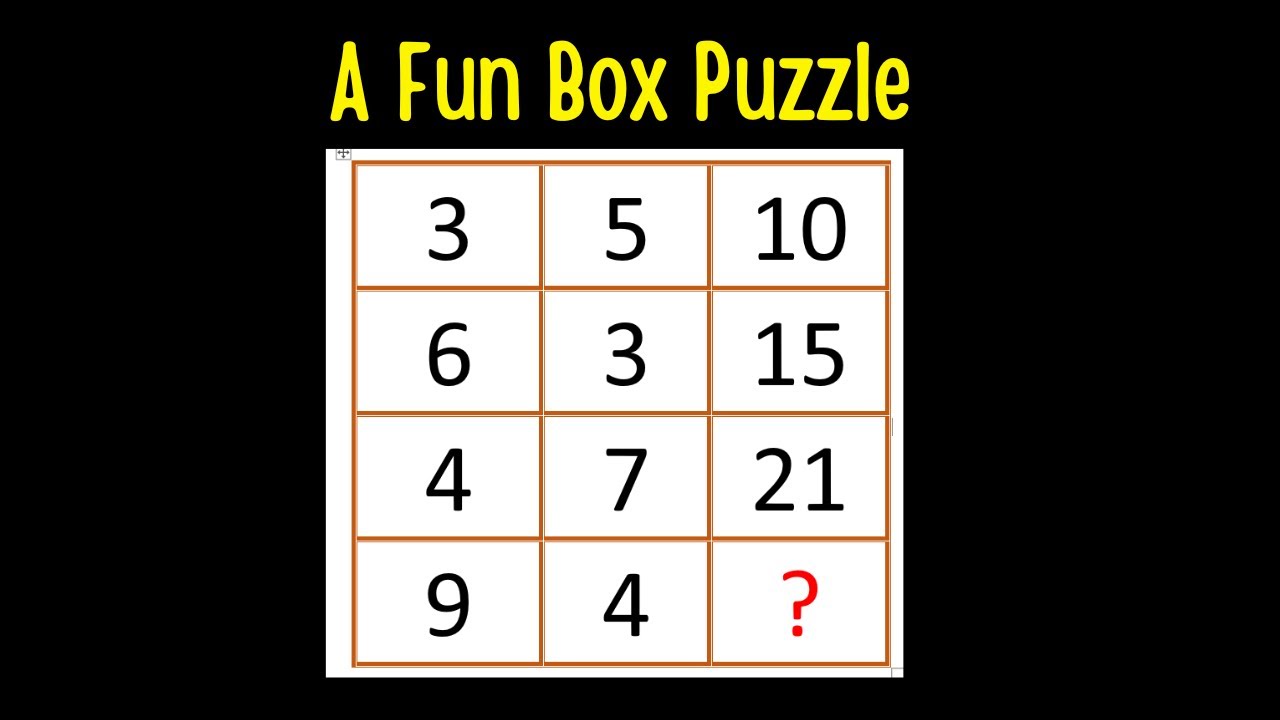 A Fun Box Puzzle. - YouTube
