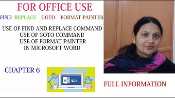 How to find and replace in MS word | format painter in word | GO TO command in word || DCE