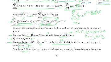 Series solutions for differential equations near a singular point example 3