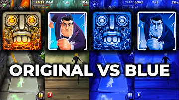 Temple Run 2 Volcano Island Sara Banyan Herbalist Vs Agent Dash - Original Vs Blue Gameplay Android