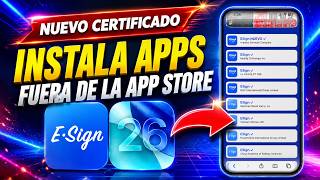 ¡NUEVO CERTIFICADO! Instala Apps FUERA de la APPSTORE con ESIGN en CUALQUIER Versión de iOS