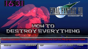 HOW TO DESTROY EVERYTHING IN FFVII! [Combinazione Materia per sconfiggere tutto, WEAPON comprese]