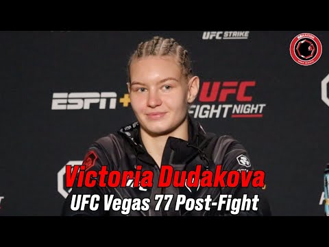 Victoria Dudakova reacts to her UFC Vegas 77 opponent breaking her arm