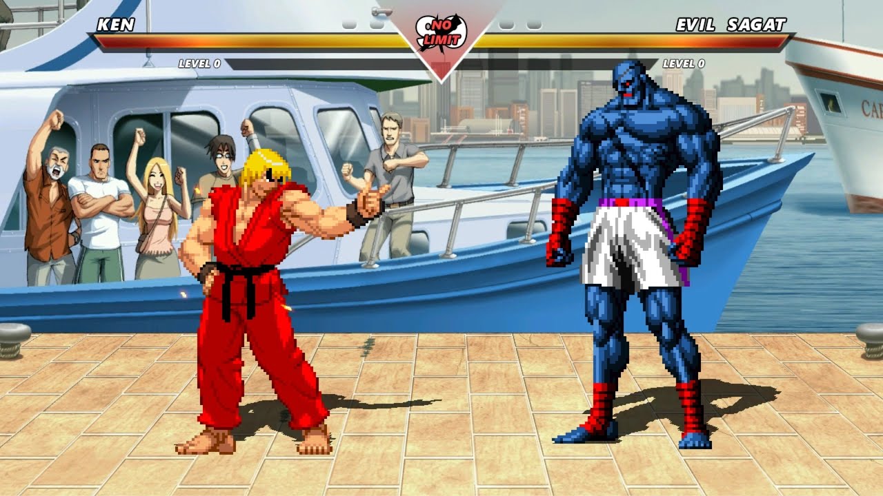 FIRE KEN vs EVIL SAGAT - Highest Level Amazing Fight! - YouTube