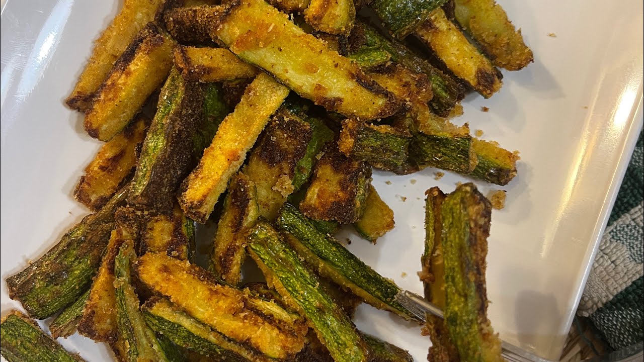 Bastoncini di zucchine sabbiose in friggitrice ad aria ma non è un ...