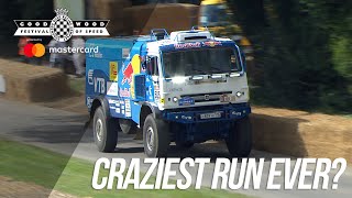 KAMAZ Dakar truck's insane FOS run