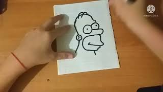 Как Нарисовать Гомера Симпсона За 1 Минуту 30 Сек Своими Руками