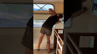 A coat of paint to freshen up the old van. renovation caravan shortvideo caravanlife short