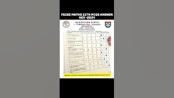 Fbise Maths 11th Mcqs Answer Key 2024 - Federal Board Exam
