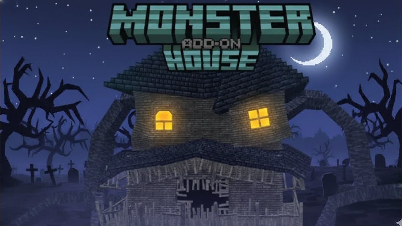 Monster House add-on Minecraft Mcpe/Mcbe 1.21+