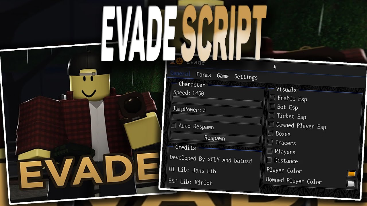Evade script - (Autofarm, Bot ESP)