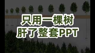 我只用树肝了整套PPT，图表页用了11颗棵树！动起来太酷了【旁门左道PPT】
