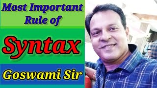 Rules of Syntax/Upboard/CBSE Board/Ncert/CTET Examination/UPTET/Super Tet