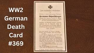 WW2 German Death Card #369