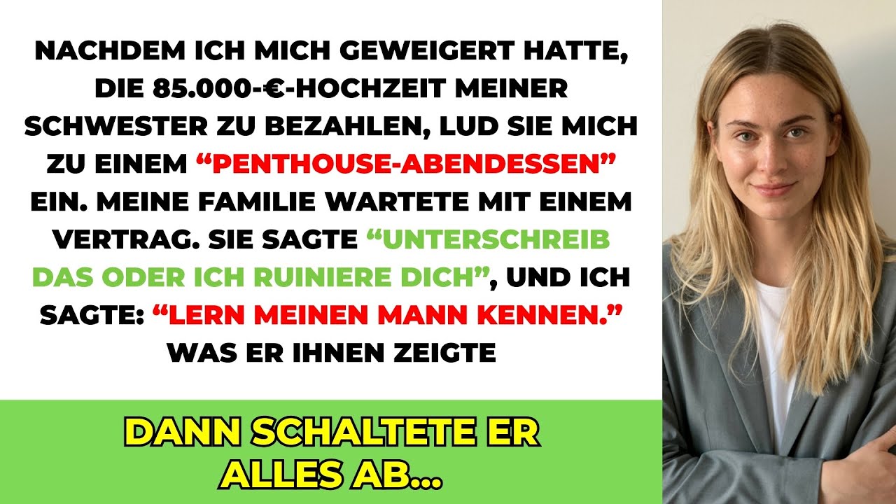 Nachdem Ich Mich Weigerte, Die 85.000-€-Hochzeit Meiner Schwester Zu Zahlen, Lud Sie Mich Zu Einem…