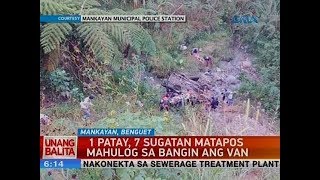 UB: 1 patay, 7 sugatan matapos mahulog sa bangin ang van