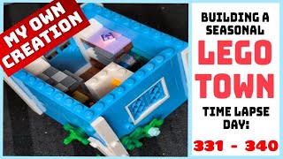 Building a Seasonal Lego Town: Day 331-340. Time Lapse Compilation.