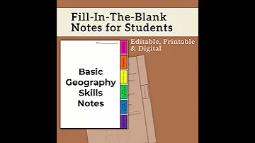 Geography Skills Presentation with Guided Notes and Map Skills Activities