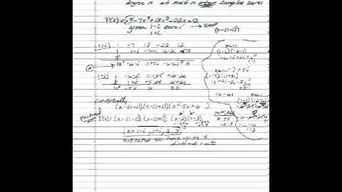 3.7 Theory of Polynomials II Intro Building Polynomials with complex roots and multipicity of zeros