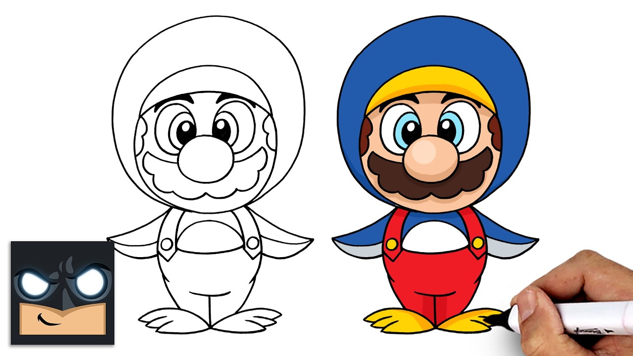 How to Draw Penguin Mario | Super Mario