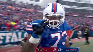 Dion Dawkins was this close to a big man TD