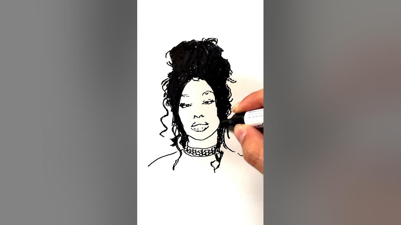 @sza Drawing in 60 Seconds #sza #drawing - YouTube