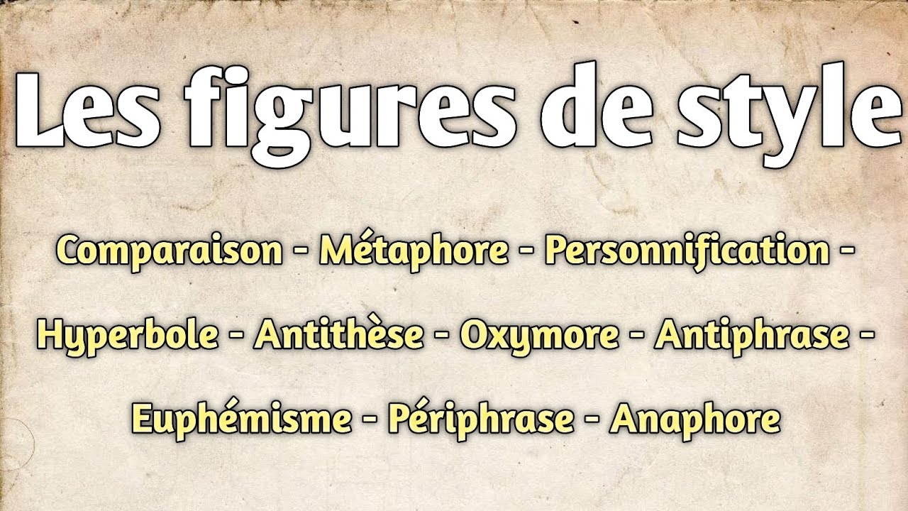 TCSF : Les figures de style ( Explication + Résumé ) - YouTube