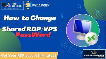 How to change Shared RDP/VPS Password by RDP School ( RDP X Cloud )