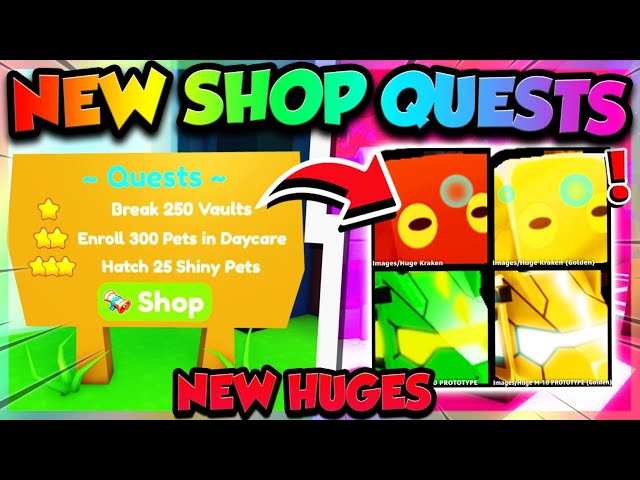🔓QUEST SHOP Gives FREE HUGES In Pet Simulator X!! (Roblox) 