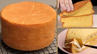 طريقة عمل الكيكة الإسفنجية / sponge cake مرتفعة لكل أنواع التورتات ب 4 بيضات فقط ! screenshot 1