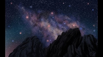Milky Way Painting | Starry night | Digital painting Time-lapse | Autodesk Sketchbook