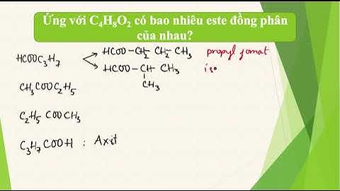 c4h8o2 có bao nhiêu đồng phân?